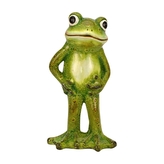 Keramická žába 28,3 cm zelená