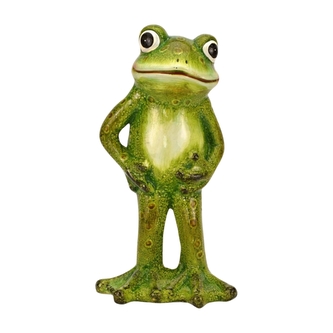 Keramická žába 28,3 cm zelená