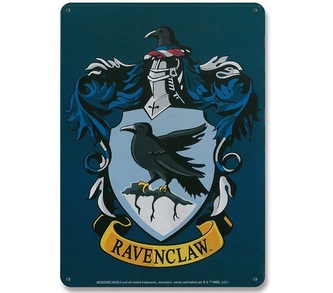 Logoshirt Cedule na zeď kolejní - Havraspár, Harry Potter