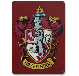 Logoshirt Cedule na zeď kolejní - Nebelvír, Harry Potter