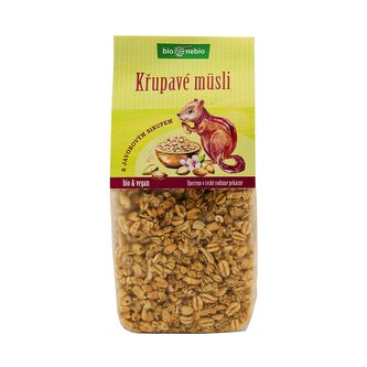 Müsli Nebuď hloupý! Křupavé s javorovým sirupem 270 g BIO   BIO NEBIO
