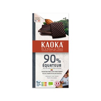 Čokoláda hořká Ekvádor 90 % 100 g BIO   KAOKA