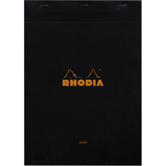 Clairefontaine, Poznámkový blok Rhodia Basics, A4, 80 listů, linkovaný, černý