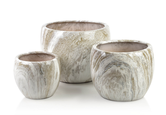 NEVA MARBLE KOMPLET 3 DONICZEK37xh29,5cm/28xh26cm/20xh19,5cm