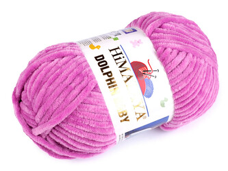 Pletací žinylková příze Dolphin Baby 100 g - 1 ks - 25 (80356) fialová orchidej