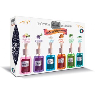 Sweet Home Aroma difuzér dárkový set s mixem vůní 6x30ml