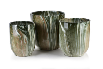 NEVA MARBLE KOMPLET 3 DONICZEK29x29x30/24x24x27/19x19x25cm