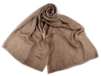 Letní šátek / šála melír viskózový 80x210 cm - 1 ks - 2 béžová