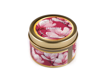 Vonná svíčka v plechovce 60 g - 1 ks - 1 (jasmine) fuchsiová tm.