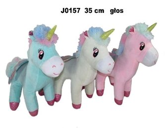 Jednorożec z głosem 35cm MIX