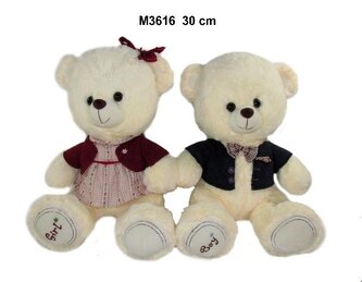 Miś w ubranku 30cm MIX