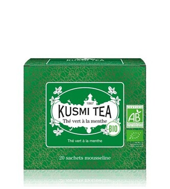 Kusmi Tea Spearmint green tea 20 mušelínových sáčků BIO, 40 g