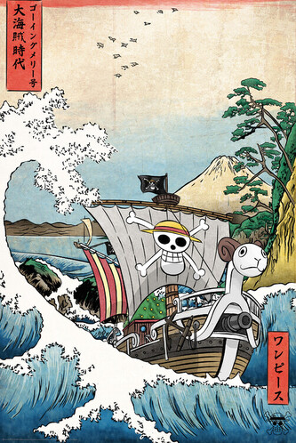 Plakát, Obraz - Going merry in Japan Woodblock, 61 × 91.5 cm