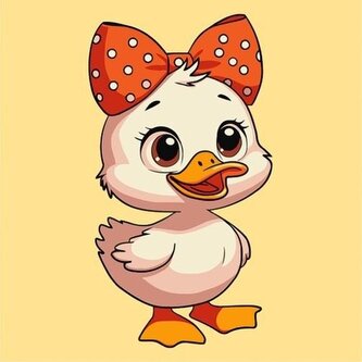 Malowanie po numerach - Kaczka 25x25cm