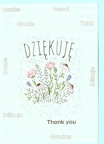 Karnet A5 Dziękuję - Bukiet kwiatów