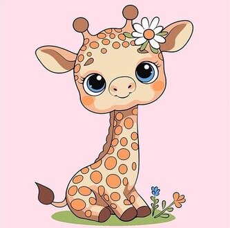 Malowanie po numerach - Żyrafa 25x25cm