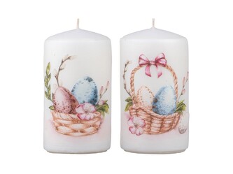 Válec 60x110mm košík s vajíčky mix, svíčka