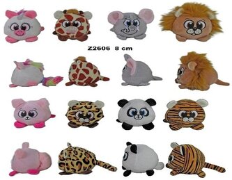 Zwierzęta dżungla kula 8cm MIX
