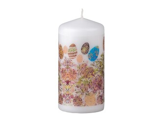 Válec 60x120mm Vajíčka a větvičky akvarel, svíčka