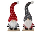 Dekorační trpaslík s červenou čepicí 180x390mm