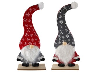 Dekorační trpaslík s červenou čepicí 180x390mm