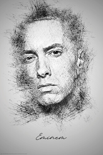 Plakát, Obraz - Rapper Sketch, 61 × 91.5 cm