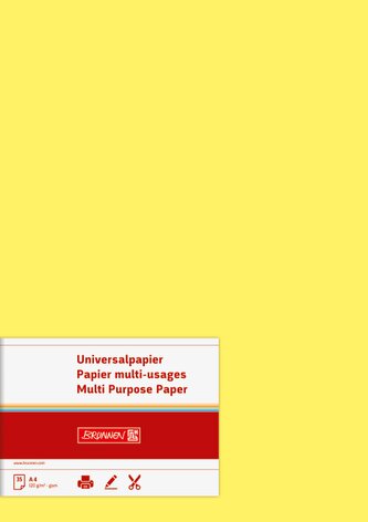 Barevný papír A4 universal žlutý