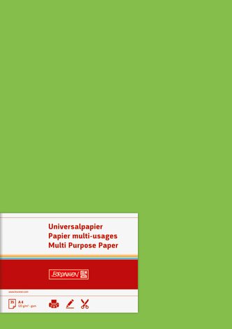 Barevný papír A4 universal zelený