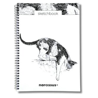 Szkicownik A4/50K na spirali z perforacją - Kot