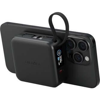 ENERGEA MagPac Mini Plus MagSafe powerbanka s kabelem, 10000mAh, černá