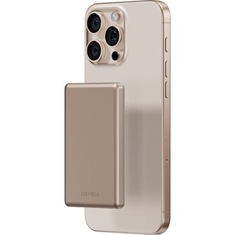 ENERGEA AluPac Mini 5K, MagSafe hliníková powerbanka, 5000mAh, zlatá