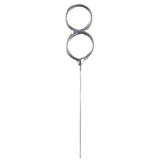 Prskavka číslice 8 stříbrná, 17 cm