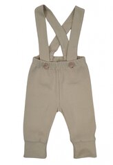 Žebrované rostoucí legíny se šlemi na knoflíky - béžový karamel, vel. 80/86; 80/86 (12-18m)