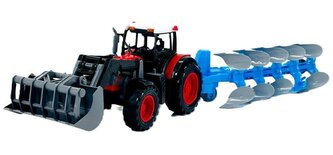 Traktor z turem i pługiem