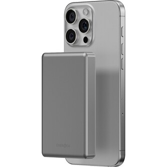 ENERGEA AluPac 10K MagSafe hliníková powerbanka, 10000mAh, přírodní titan