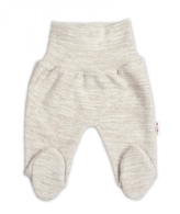 Pletené kojenecké polodupačky Hand Made, Baby Nellys, světle béžové, vel. 62; 62 (2-3m)