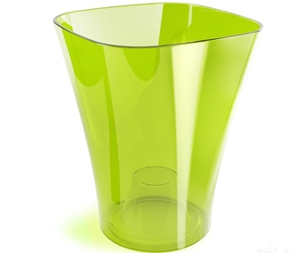 Plastový květináč na orchideje zelený 12x16,5 cm