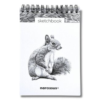 Szkicownik A6/60K na spirali - Wiewiórka