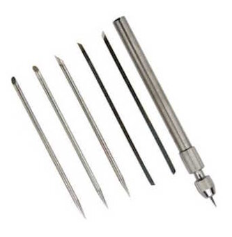 Suchá jehla Abig výměnná kovová, 5ks hrotů
