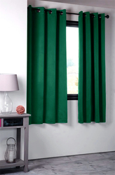 Dekorační závěs s kroužky zatemňující FLAVIA- BLACKOUT 135x180 cm zelená (cena za 1 kus) France