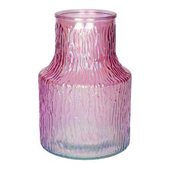 VÁZA POLINA 8.9X13.5X19.8CM RŮŽOVÁ PERLEŤOVÁ