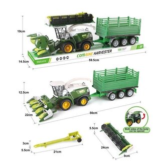 Zestaw kombajnów z przyczepą