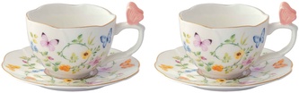 Porcelánové šálky a podšálky Dancing Butterflies