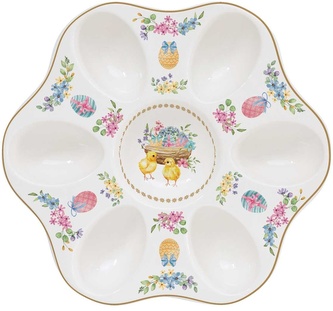 Porcelánový tácek na velikonoční vajíčka Spring Bloom