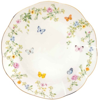 Porcelánový jídelní talíř Dancing Butterflies