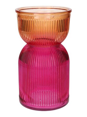 VÁZA SAME DUO 12X21 BROSKVOVÁ RŮŽOVÁ