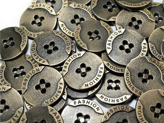 Kovový knoflík Fashion velikost 32" - 50 ks - 1 mosaz