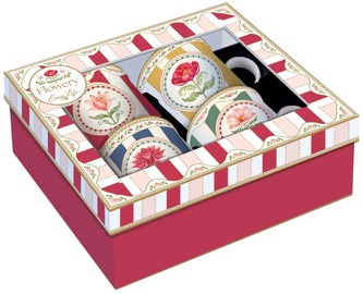 Čtyři porcelánové hrnky Flowery