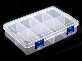 Plastový box / zásobník 13,5x20x4,6 cm - 1 ks - transparent Plastový box / zásobník 13,5x20x4,6 cm - 1 ks - transparent