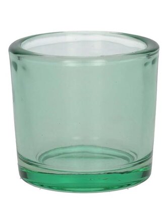SVÍCEN NA ČAJOVOU SVÍČKU ESPEN 6,5X6CM ZELENÁ ČIRÁ
